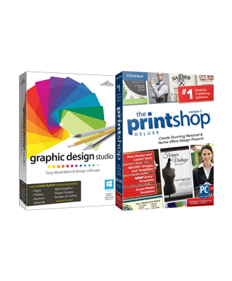 The Print Shop Deluxe 5.0 and Graphic Design Studio Bundle