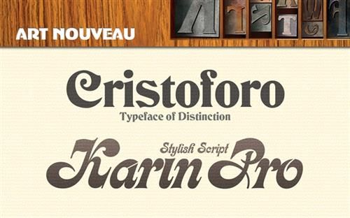 Font Collection: Elegant Art Nouveau