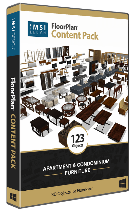 FloorPlan® Content Pack - Apartment and Condominium Furniture