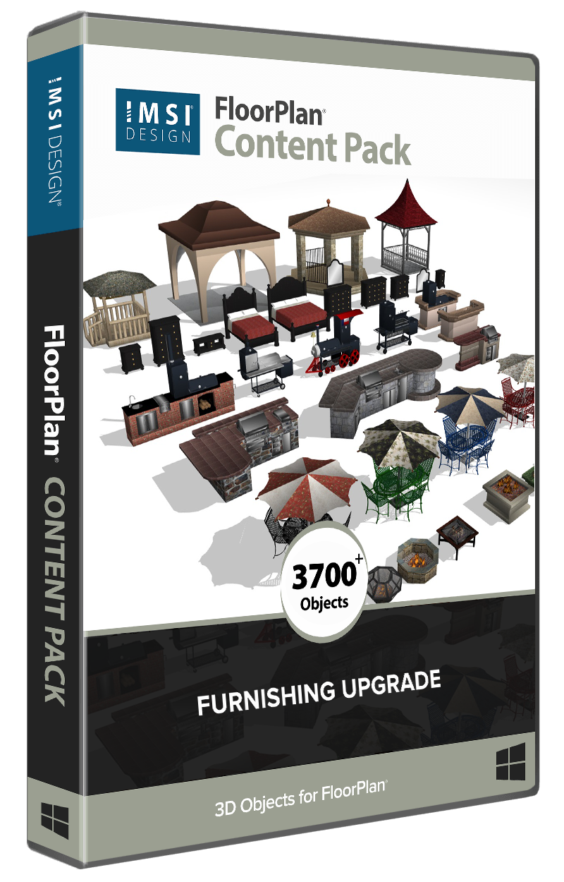 Furnishing Upgrade for FloorPlan 2025 Deluxe, Instant Architect & Express - Windows