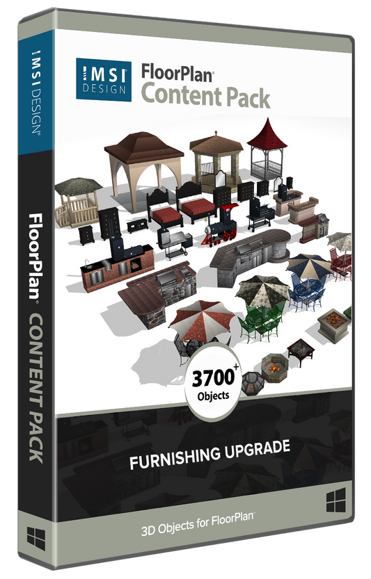 Furnishing Upgrade for FloorPlan 2025 Deluxe, Instant Architect & Express - Windows