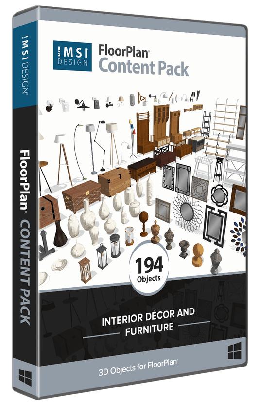 FloorPlan® Content Pack - Interior Décor and Furniture