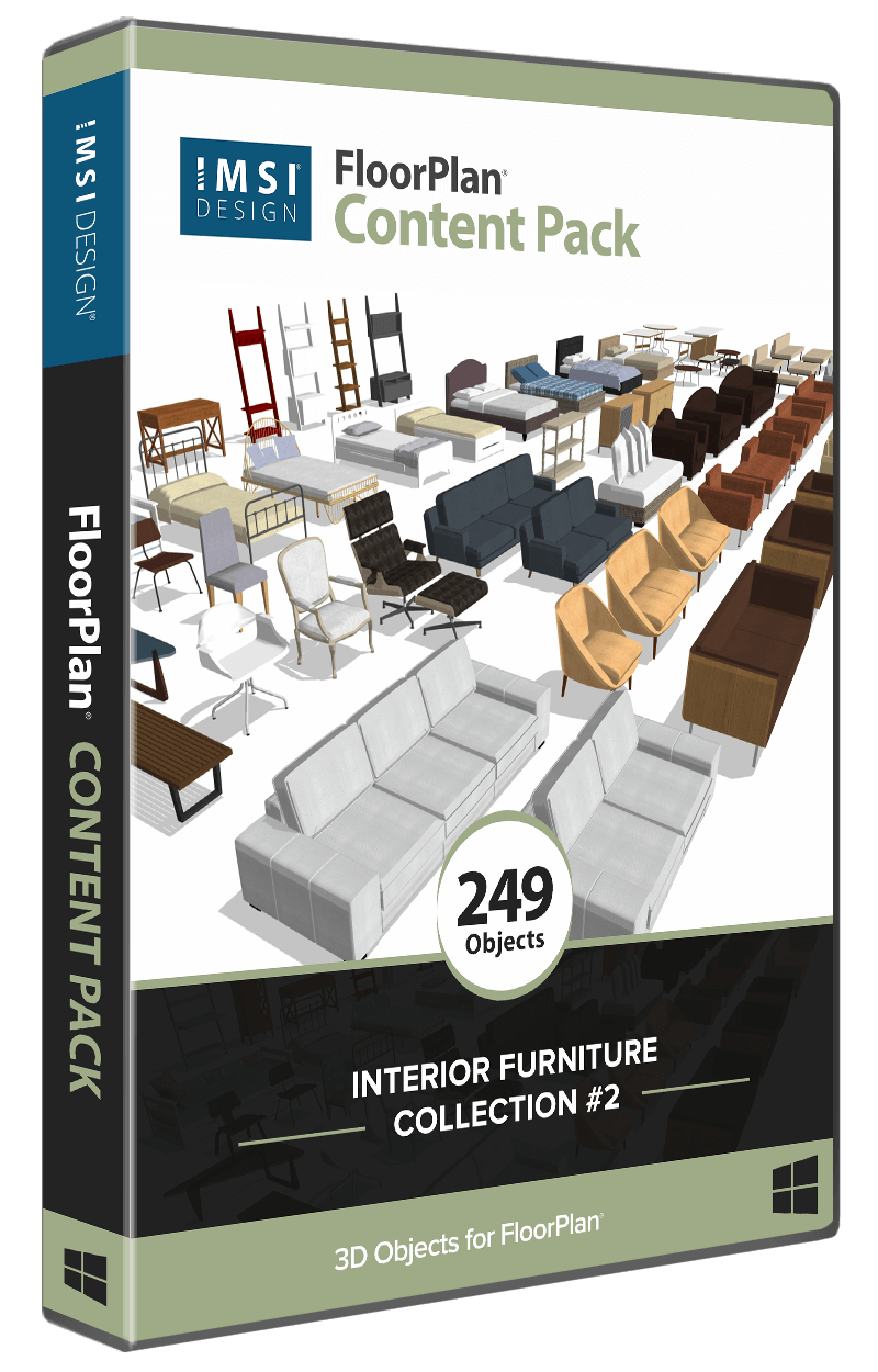 FloorPlan® Content Pack - Interior Furniture Collection No.2
