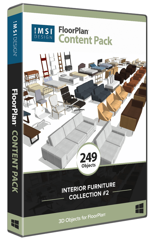 FloorPlan® Content Pack - Interior Furniture Collection No.2