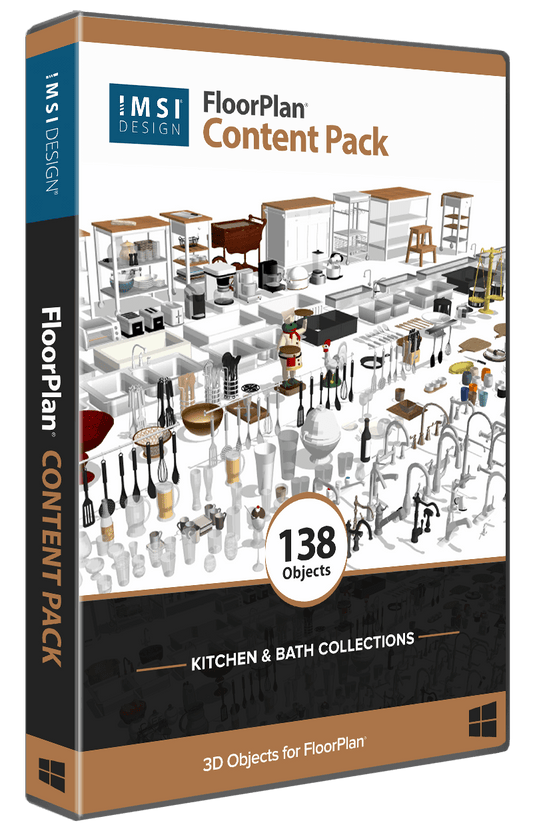 FloorPlan® Content Pack - Kitchen & Bath Collections