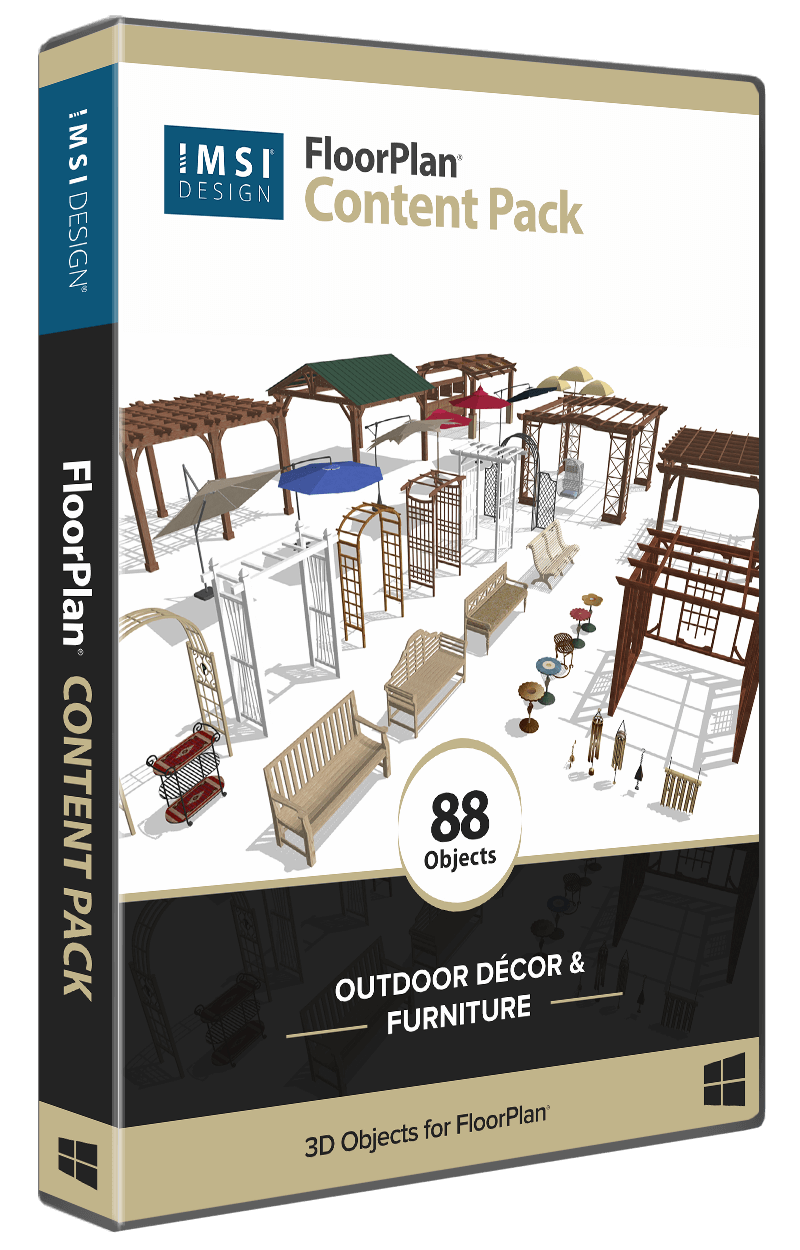 FloorPlan® Content Pack - Outdoor Décor and Furniture