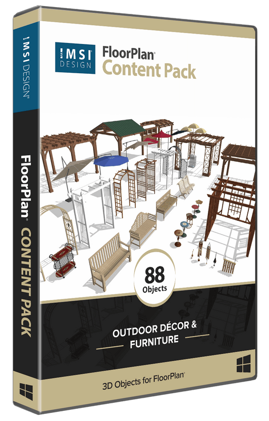 FloorPlan® Content Pack - Outdoor Décor and Furniture