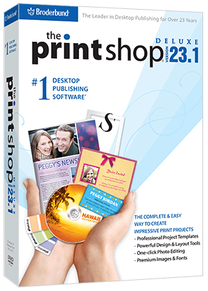 The Print Shop 23.1 Deluxe software box